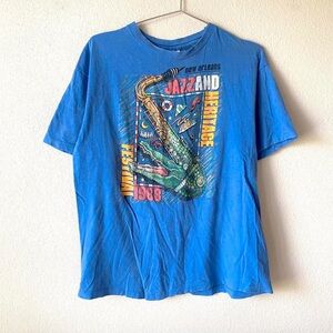 Hanes Blue New Orleans Graphic T-Shirt